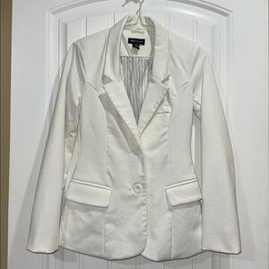 Women's White Button Blazer